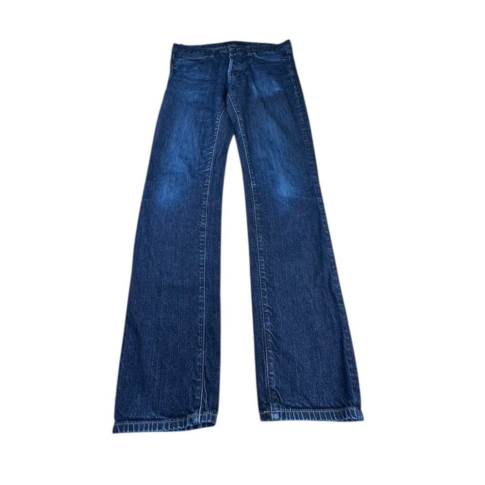 John Varvatos Wight Skinny Jeans Dark Wash Stretch Denim Button Fly Size 33 X31